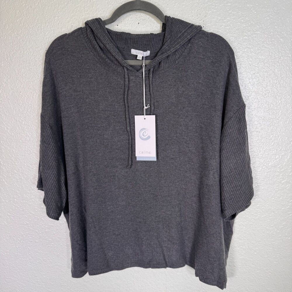 Johnny Was Calme Sweater Womens XL Hooded Cozy Tee Soft Tencel Pullover Top NEW
